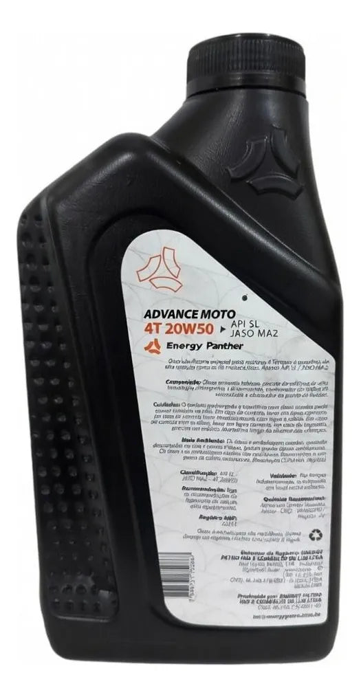 Óleo Mineral Panther 20w50 1l Para Motor De Moto 4t