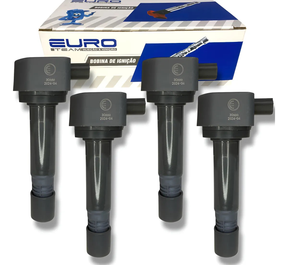 Kit 4 Bobinas De Ignição Honda New Civic 2008 2009 2010 2011