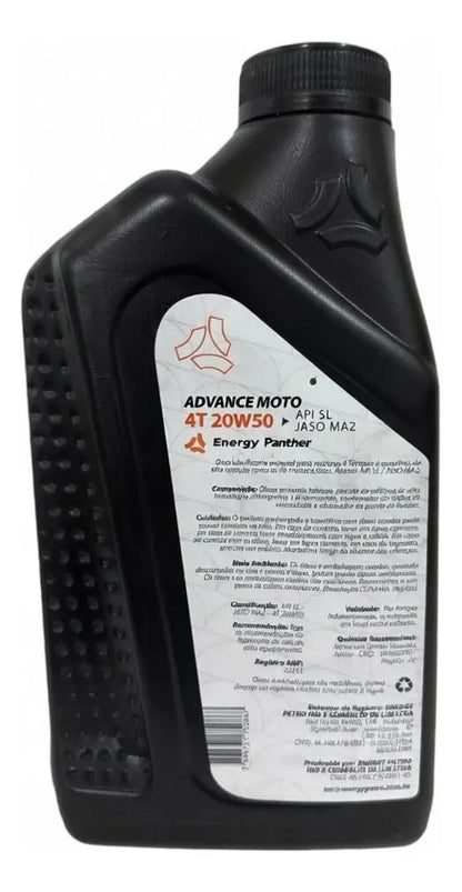 Óleo Mineral Panther 20w50 1l Para Motor De Moto 4t