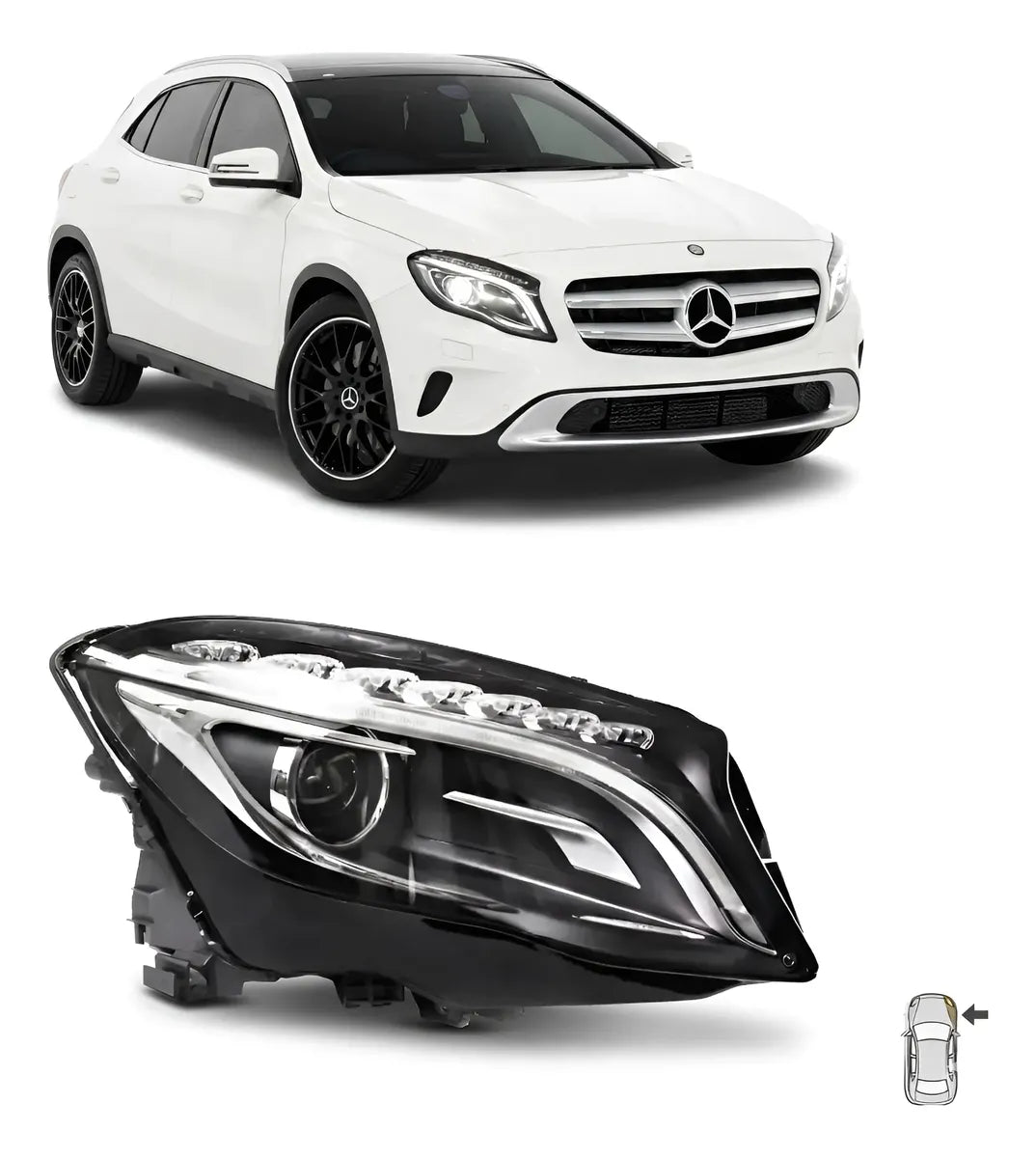 Farol Xenon Led Mercedes Gla 200/250 | 2015-2017