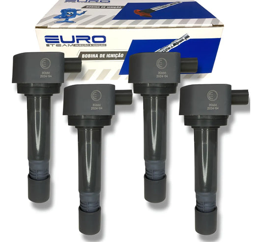 Kit 4 Bobinas De Ignição Honda New Civic 2008 2009 2010 2011
